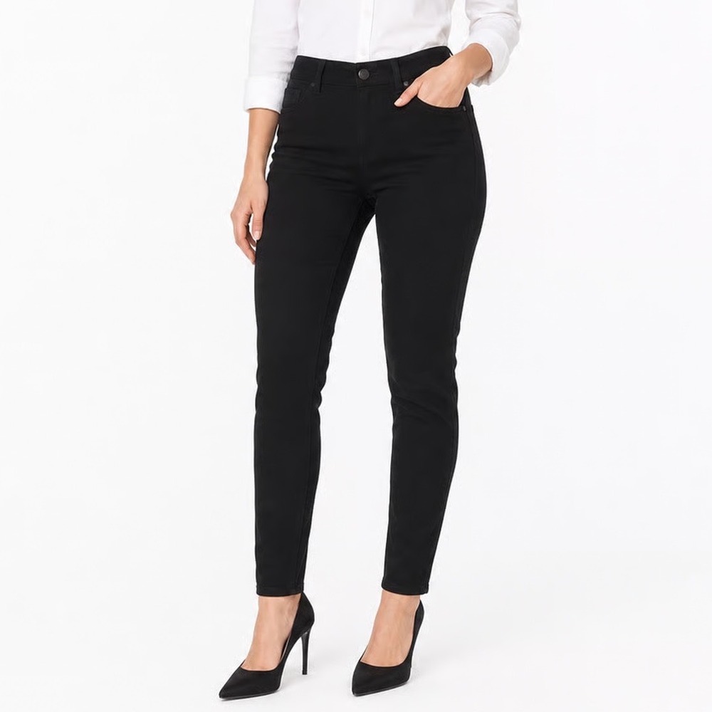 Mossimo Pants Womens 6 Skinny Stretch Black Mid Rise Excellent